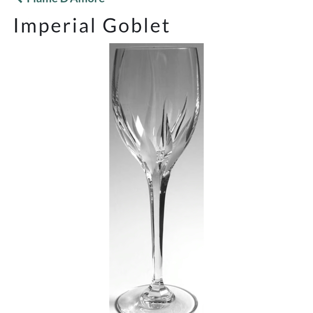 Mikasa Clear Crystal Goblet Set Of 6